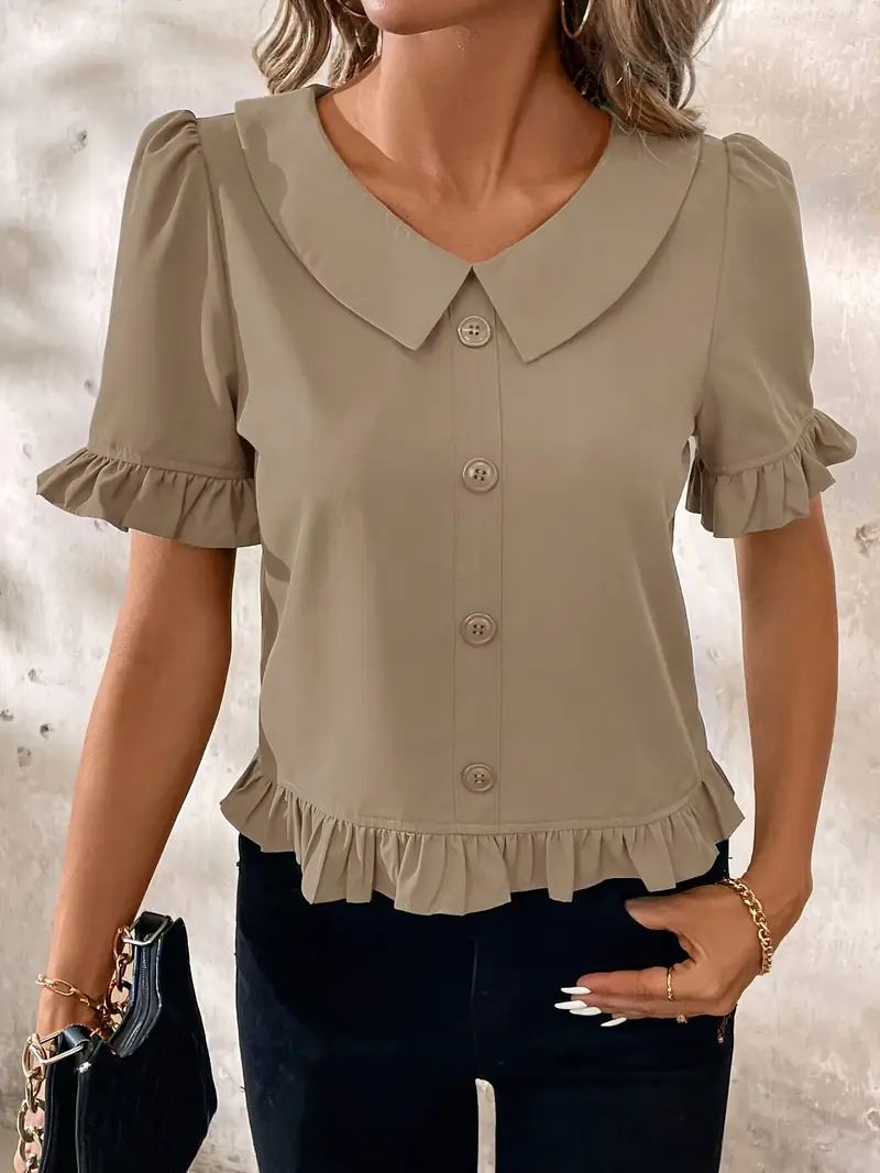 Foteini - Camicetta Elegante A Maniche Corte
