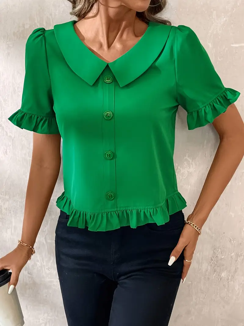 Foteini - Camicetta Elegante A Maniche Corte - Image 13