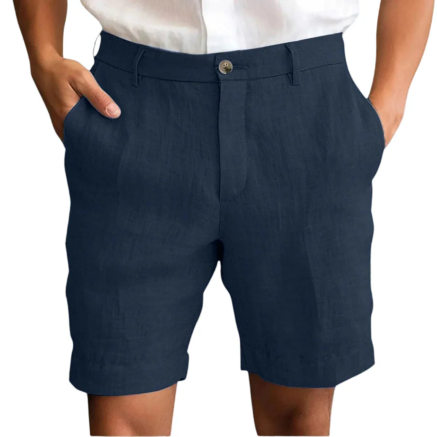 Fotis - Eleganti Pantaloncini in Lino - Image 2