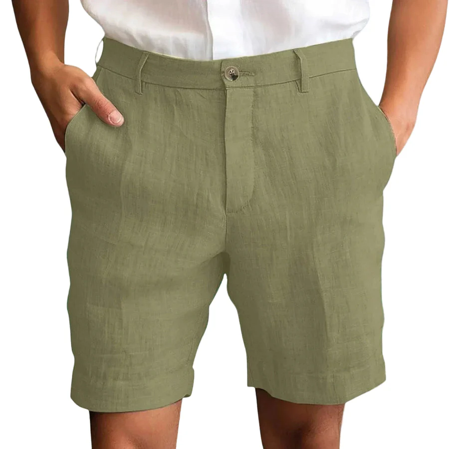 Fotis - Eleganti Pantaloncini in Lino - Image 4