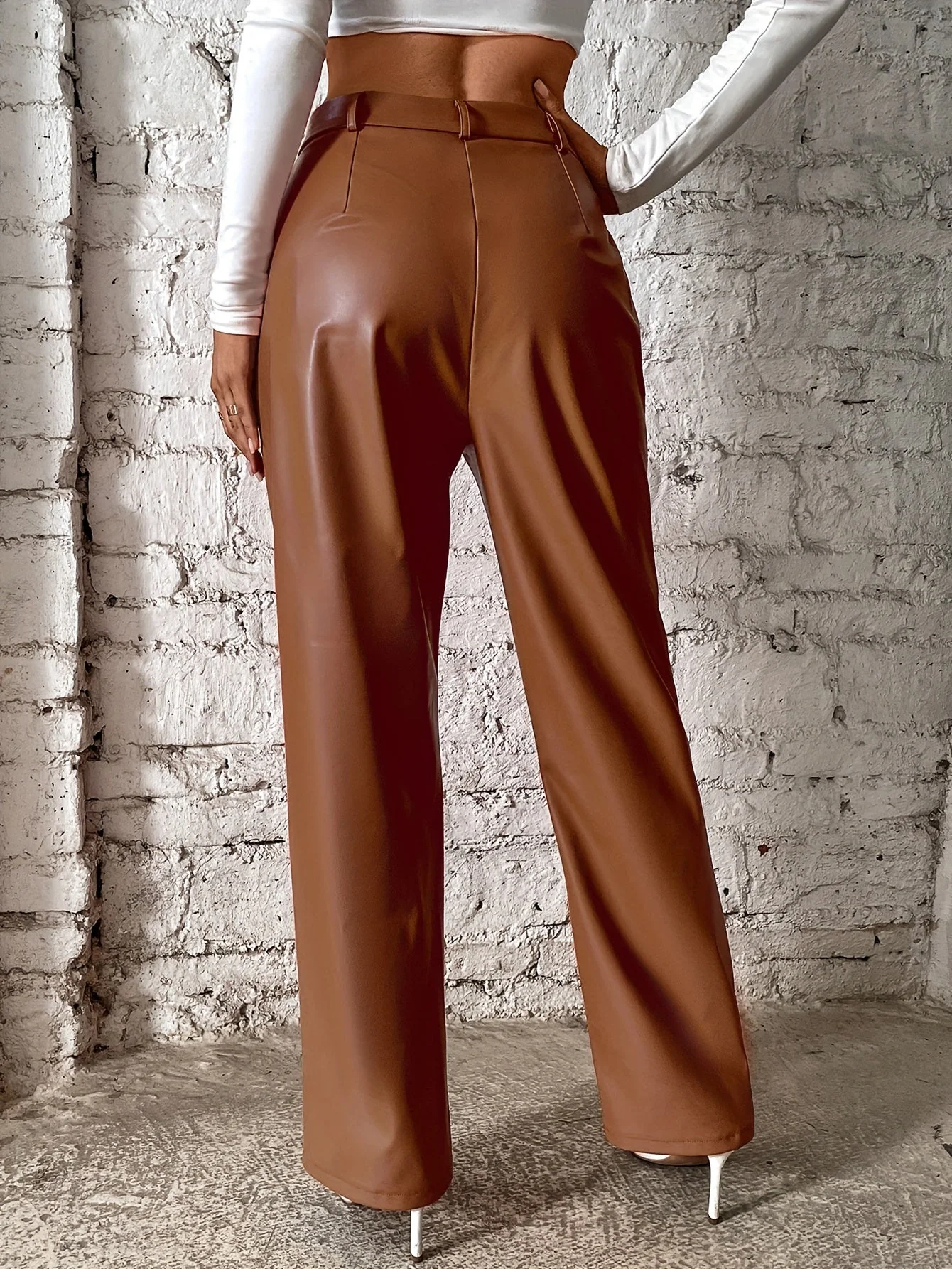 Francine - Pantaloni Lunghi Lässig Con Cuciture Dekorativ - Image 13