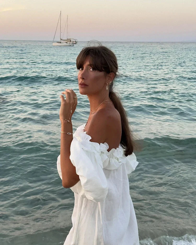 Francisca - Elegante Abito Estivo Spento Spalla - Image 9