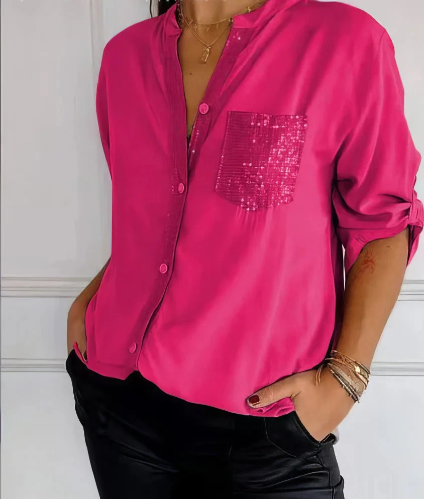 Franzina - Camicia Casual con Tasca Frontale Aperta e Bottoni - Image 5