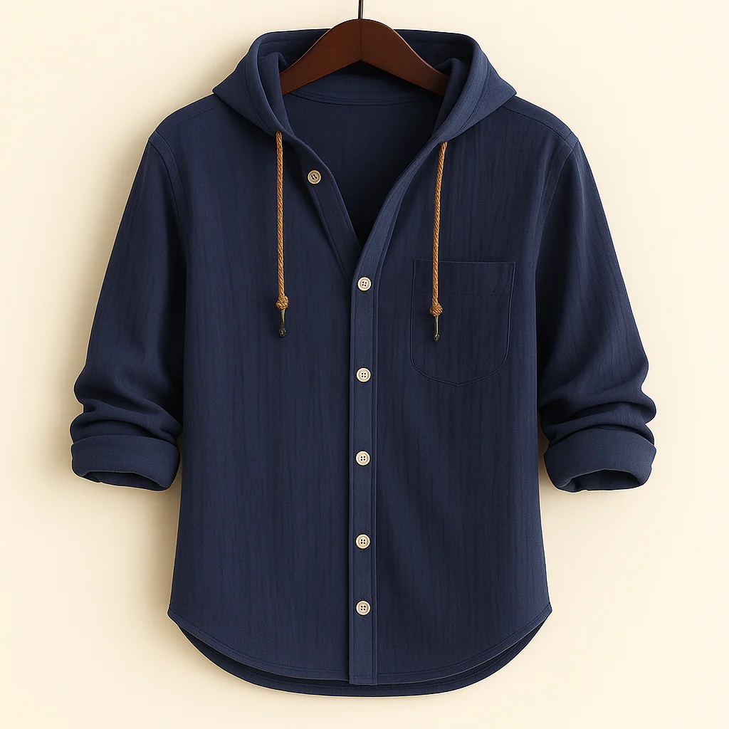 Freddie - Camicia Con Cappuccio In Cotone Di Lusso