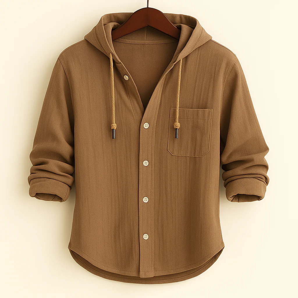 Freddie - Camicia Con Cappuccio In Cotone Di Lusso - Image 3