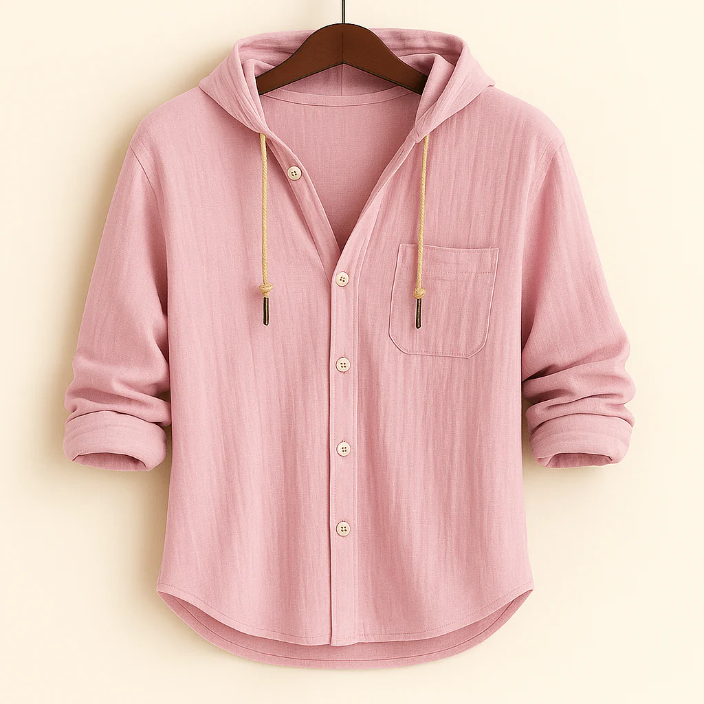 Freddie - Camicia Con Cappuccio In Cotone Di Lusso - Image 4