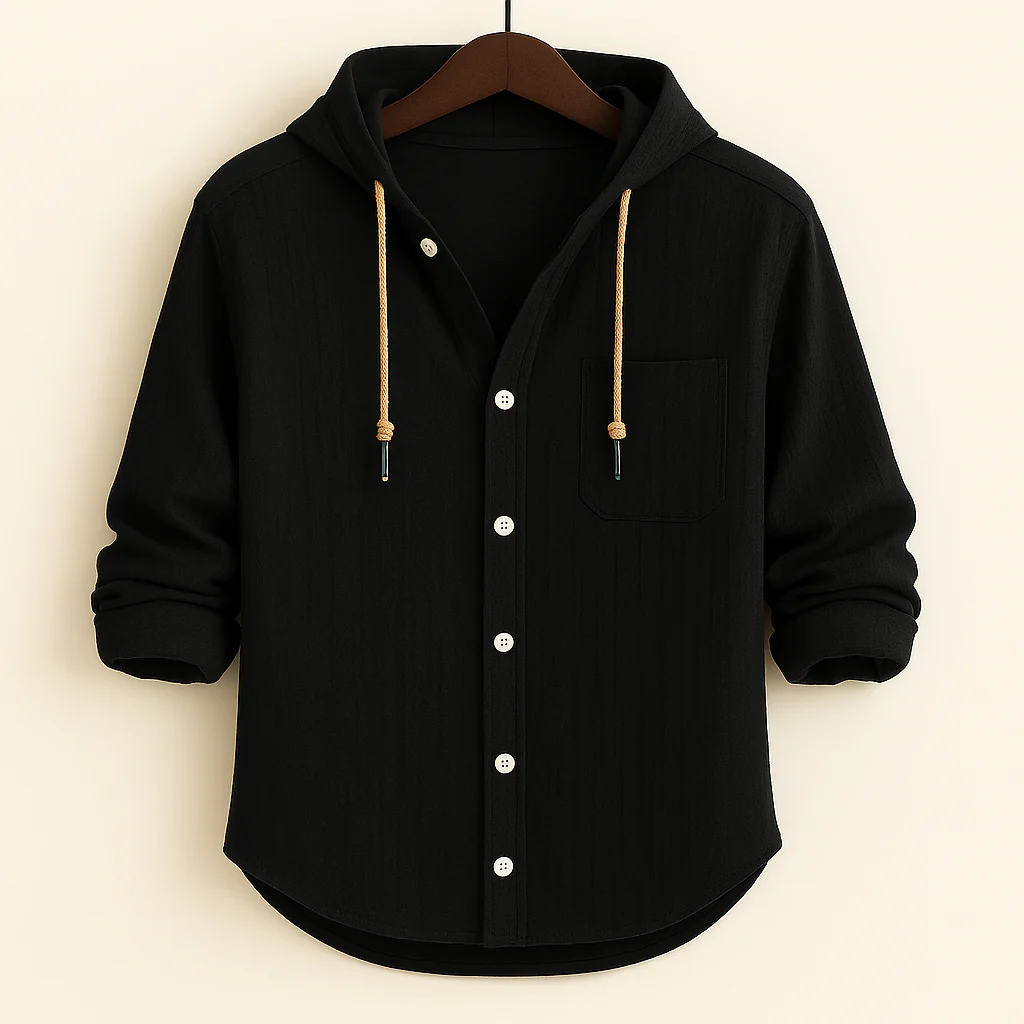 Freddie - Camicia Con Cappuccio In Cotone Di Lusso - Image 6