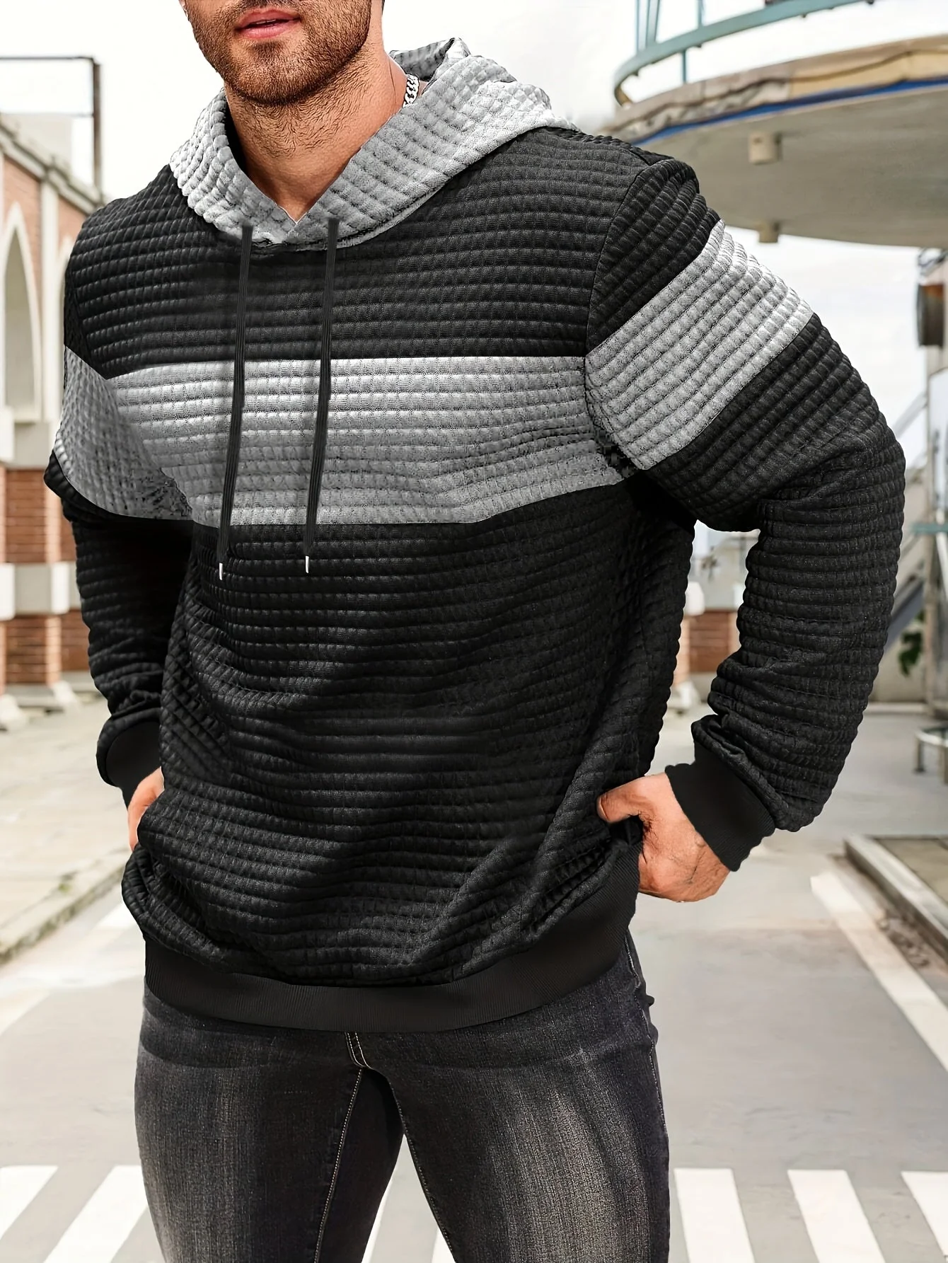 Fredric - Blocco Elégant Felpa Con Cappuccio Felpa - Image 3
