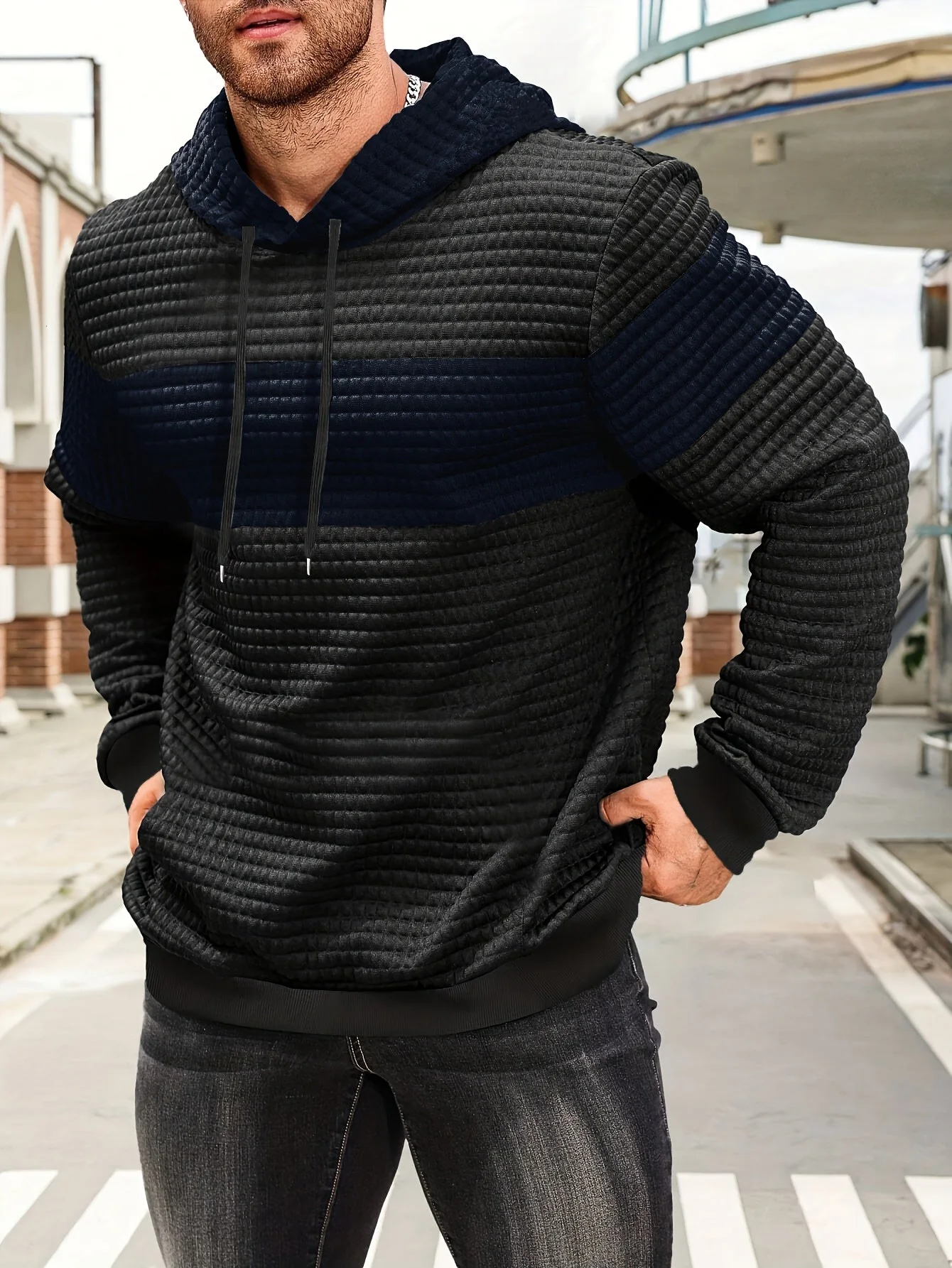 Fredric - Blocco Elégant Felpa Con Cappuccio Felpa - Image 4