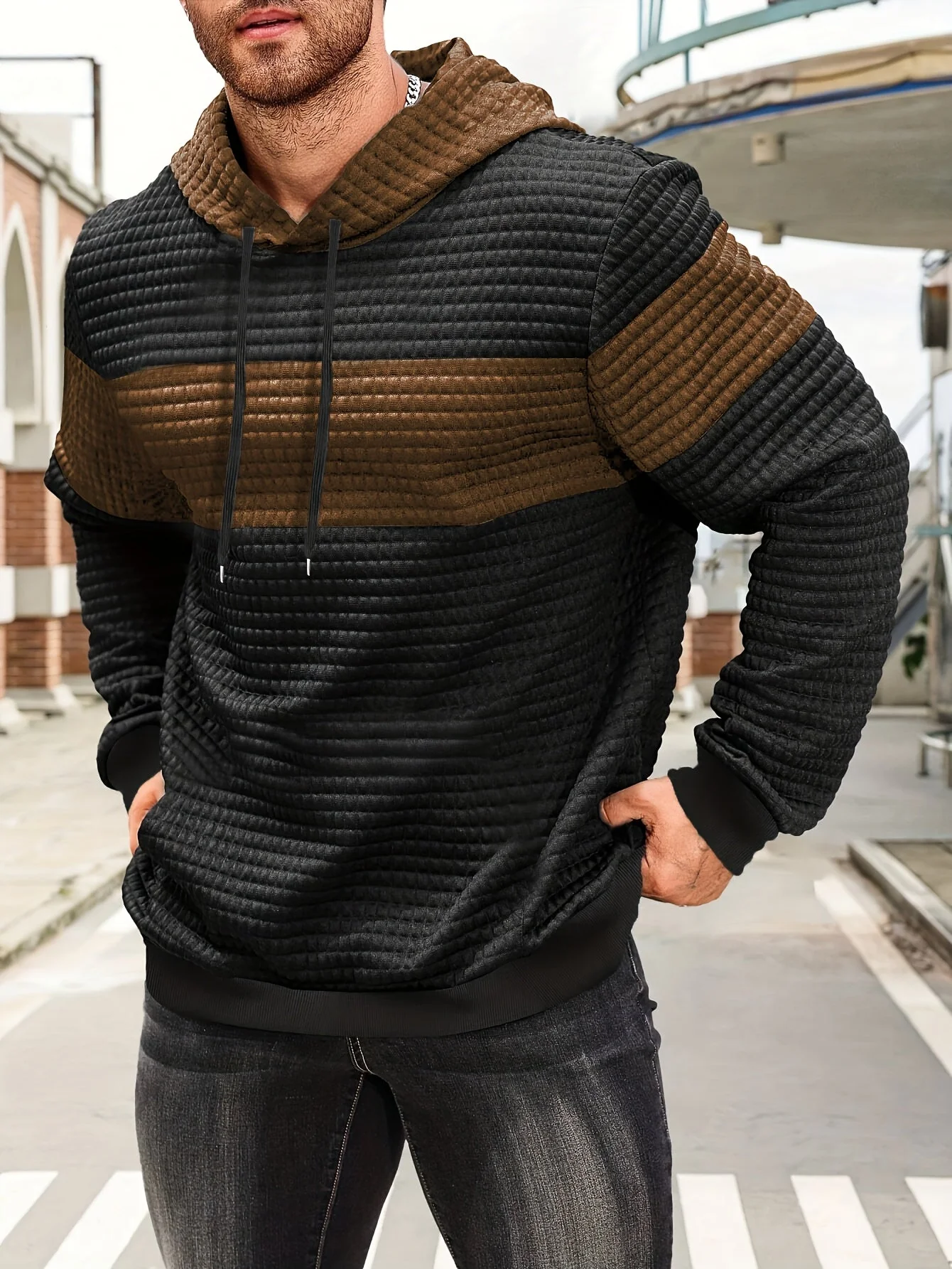 Fredric - Blocco Elégant Felpa Con Cappuccio Felpa - Image 5