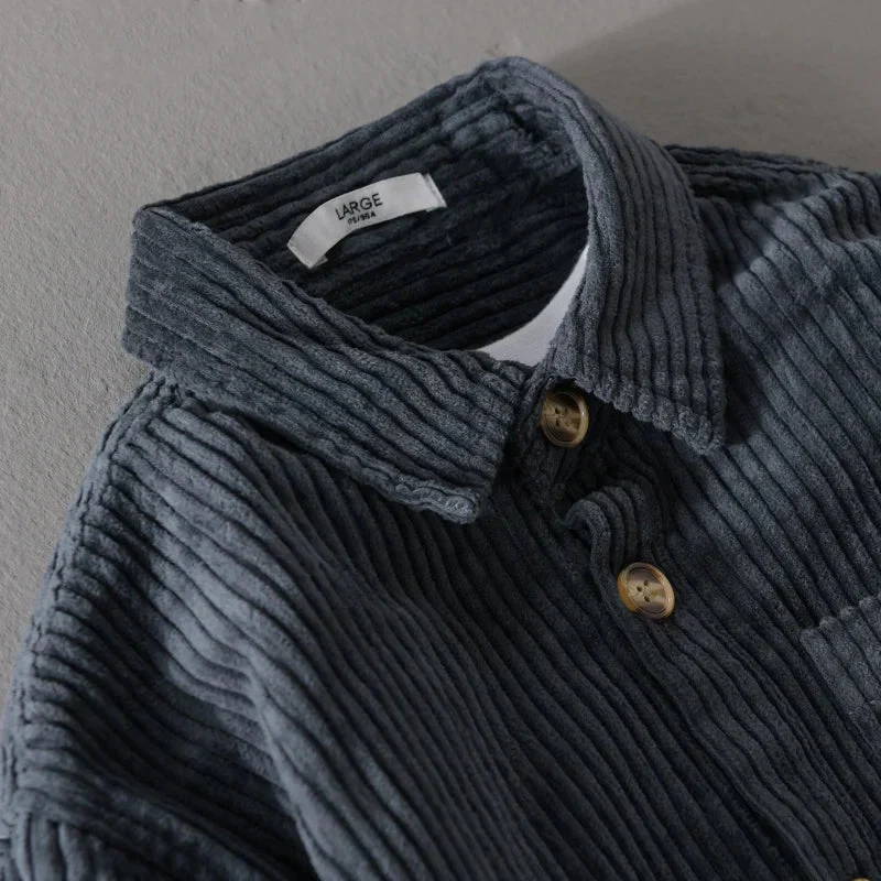 Fritz – Comfort Velluto a coste Camicia - Image 5