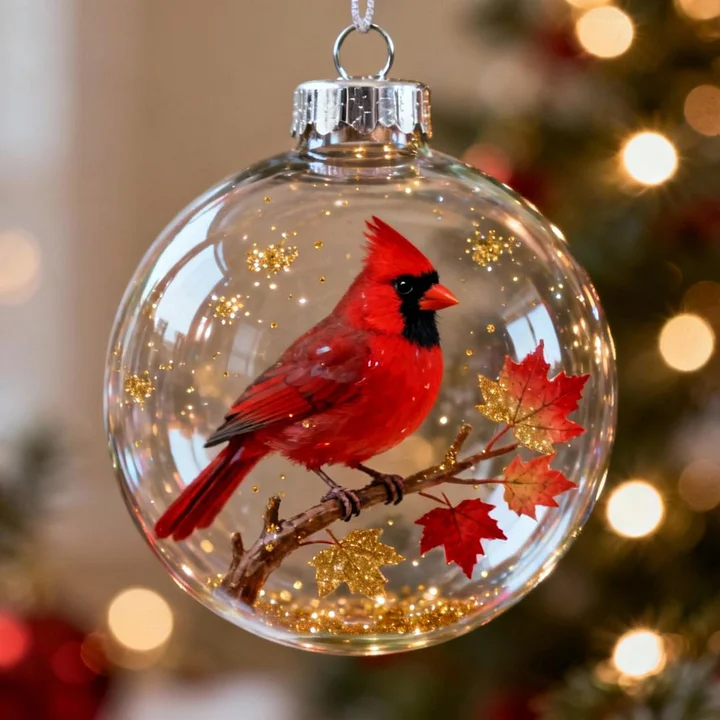 FrostFlight - Collezione Di Palline Di Natale In Vetro Con Graziosi Uccellini