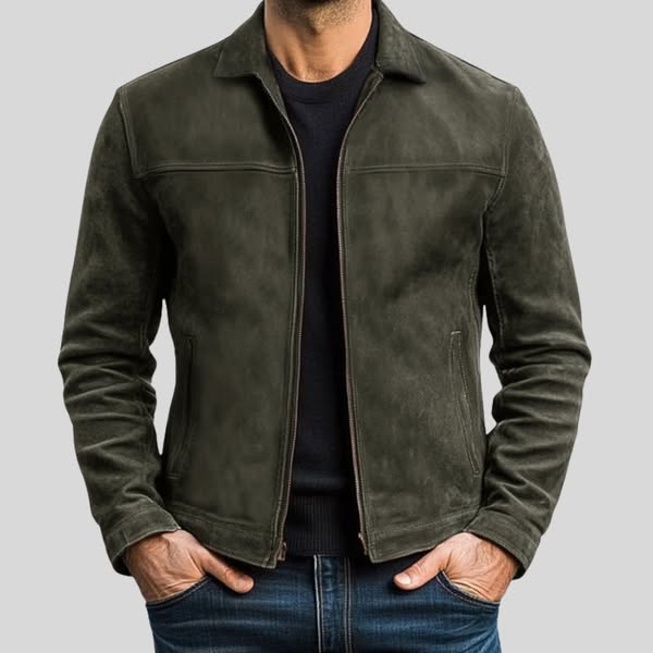 Fynn - Giacca in Pelle Con Zip - Image 3