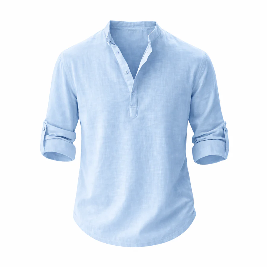 Galeazzo - Camicia In Cotone e Lino a Maniche Lunghe - Image 2