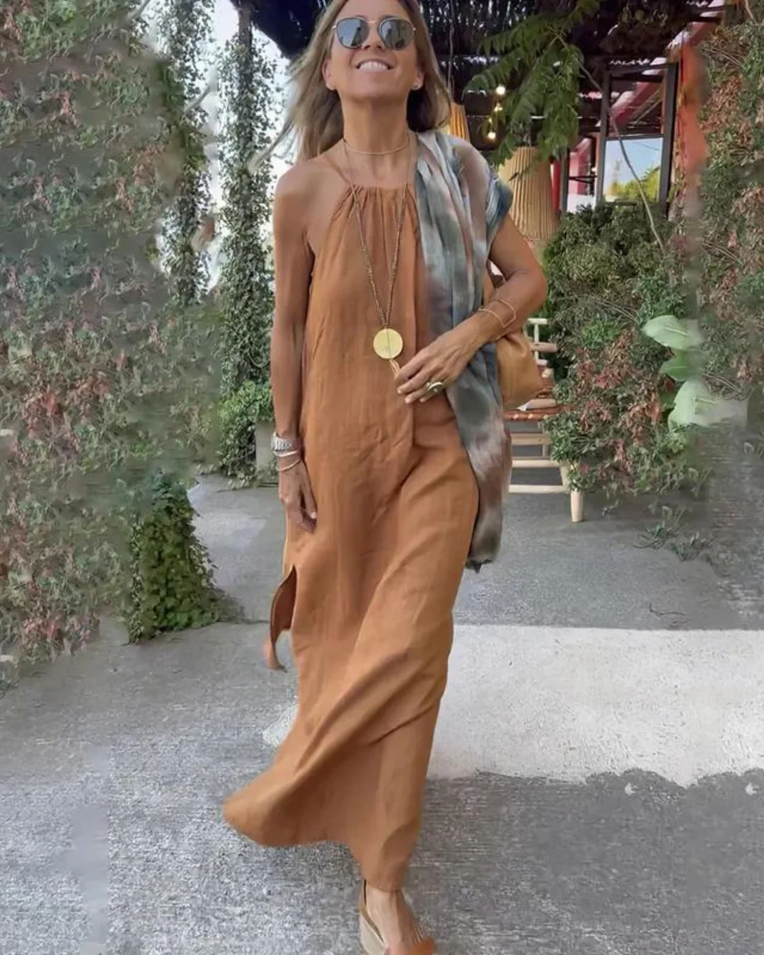 Galilea - Abito Lungo In Misto Lino - Image 3