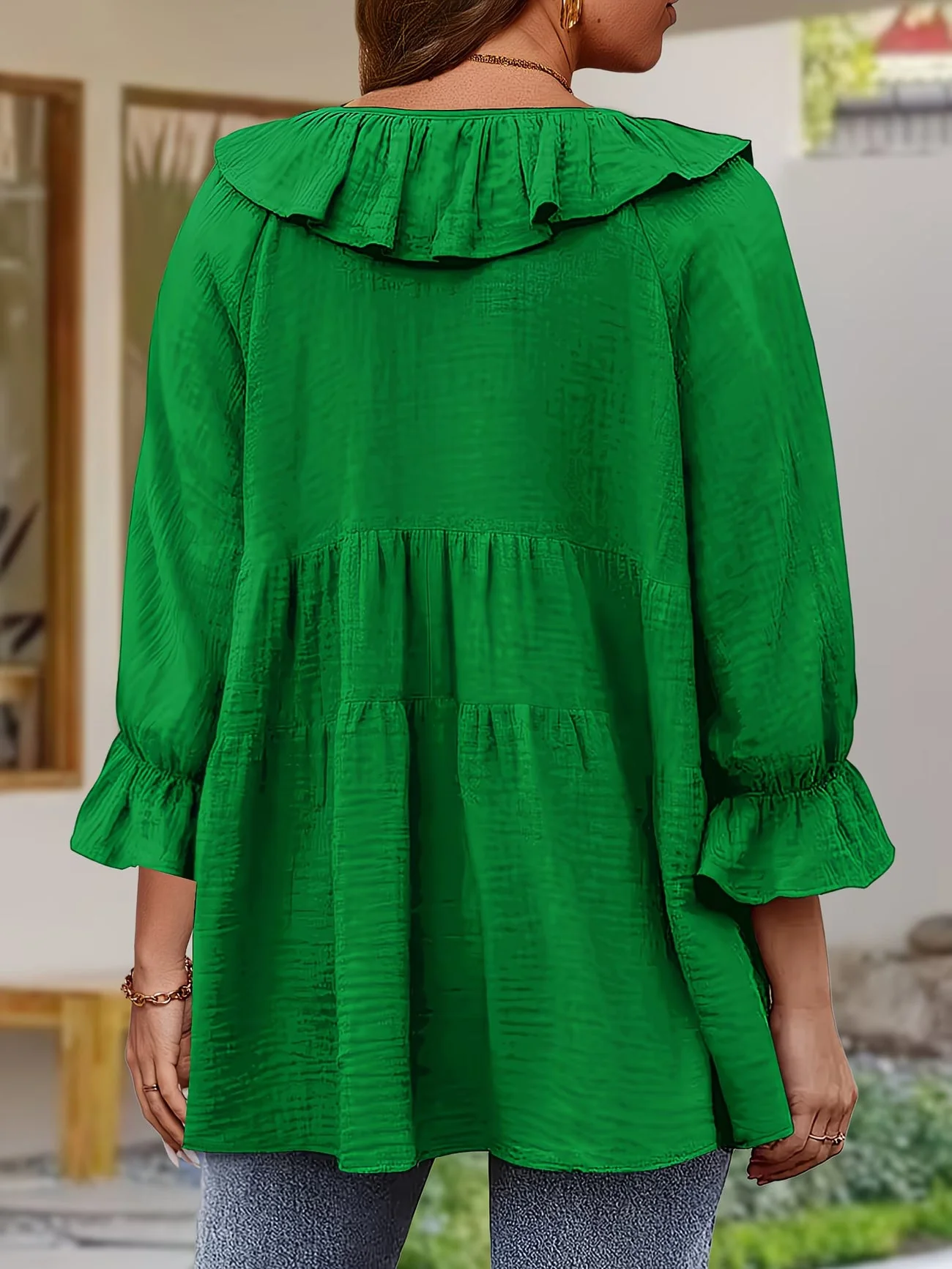 Garbine - Elegante Camicetta Con Collo a Balze - Image 14