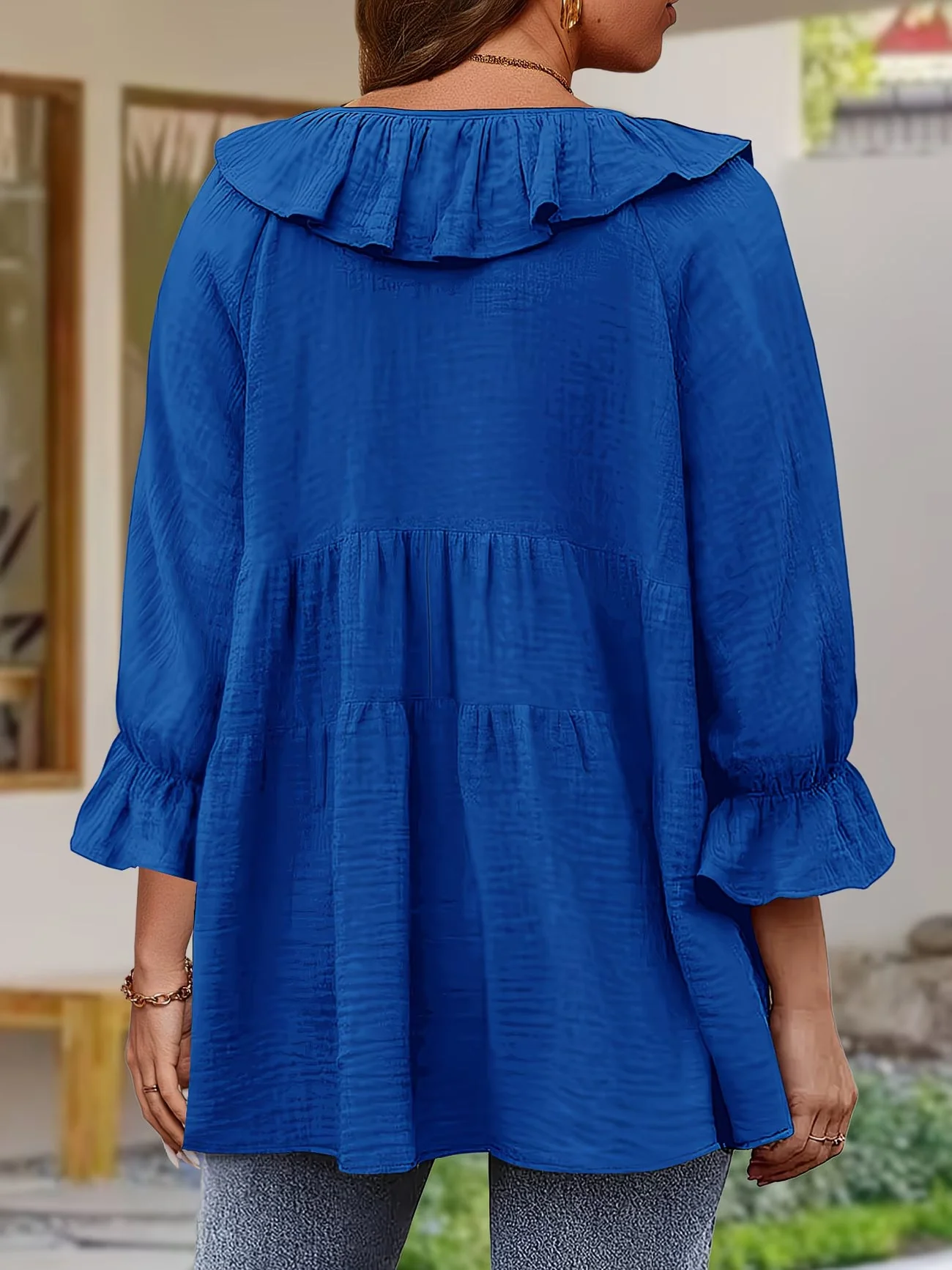Garbine - Elegante Camicetta Con Collo a Balze - Image 17