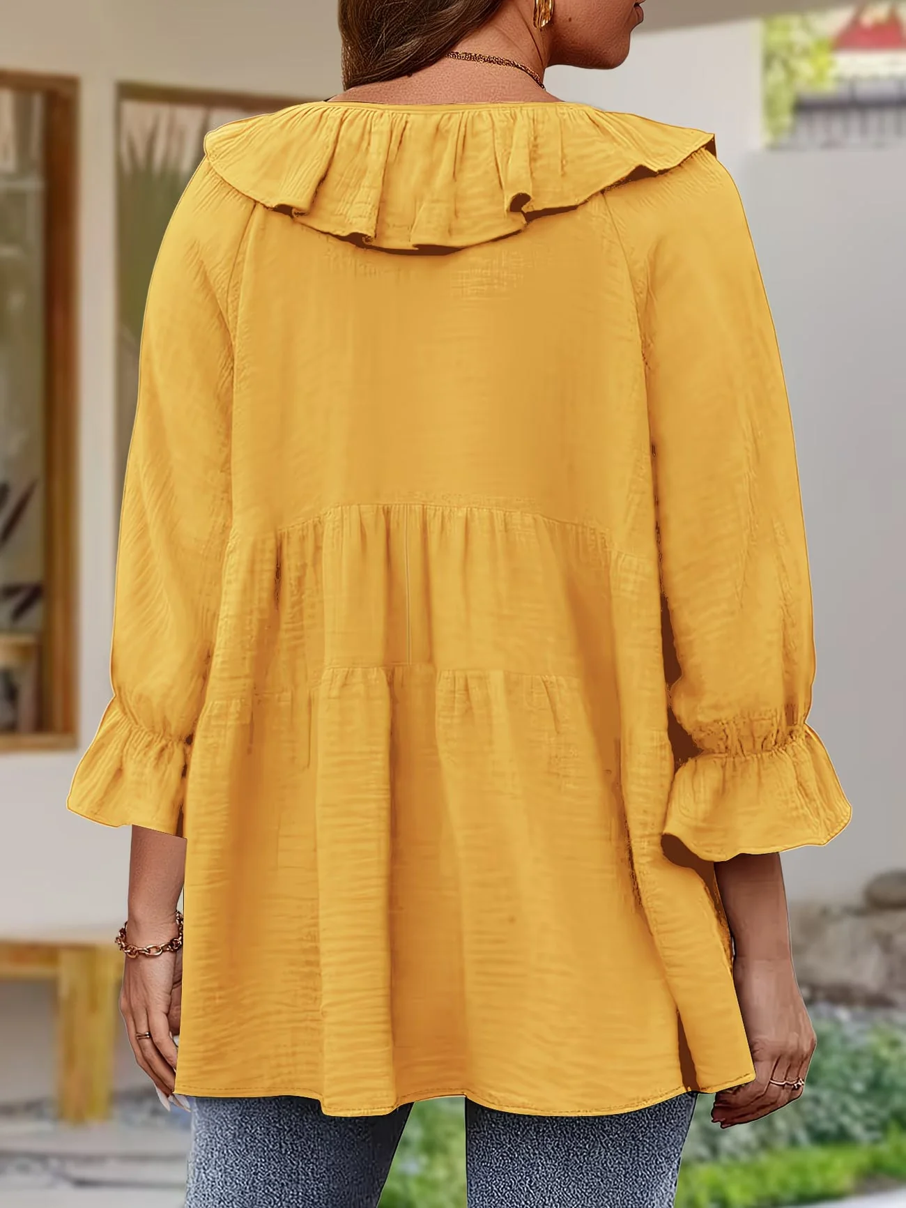 Garbine - Elegante Camicetta Con Collo a Balze - Image 18