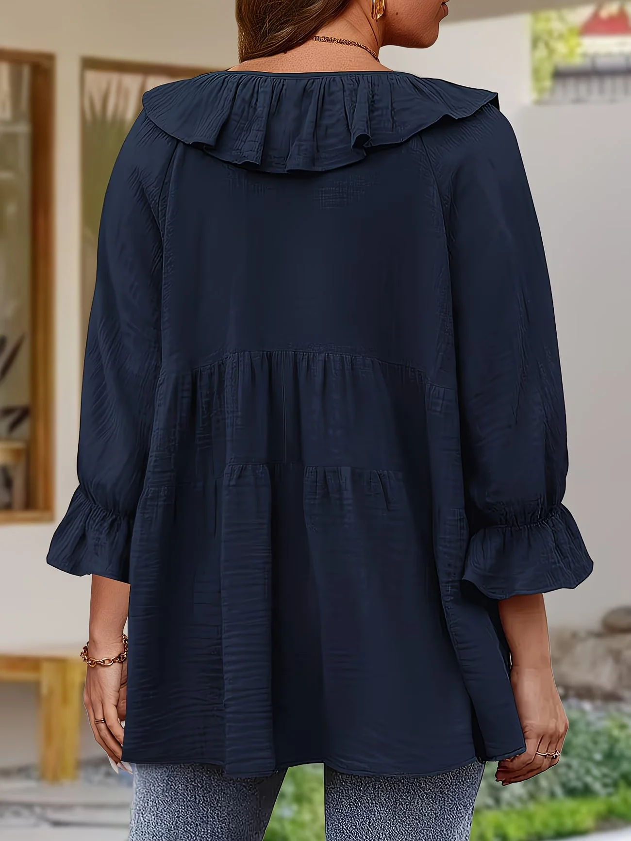 Garbine - Elegante Camicetta Con Collo a Balze - Image 24