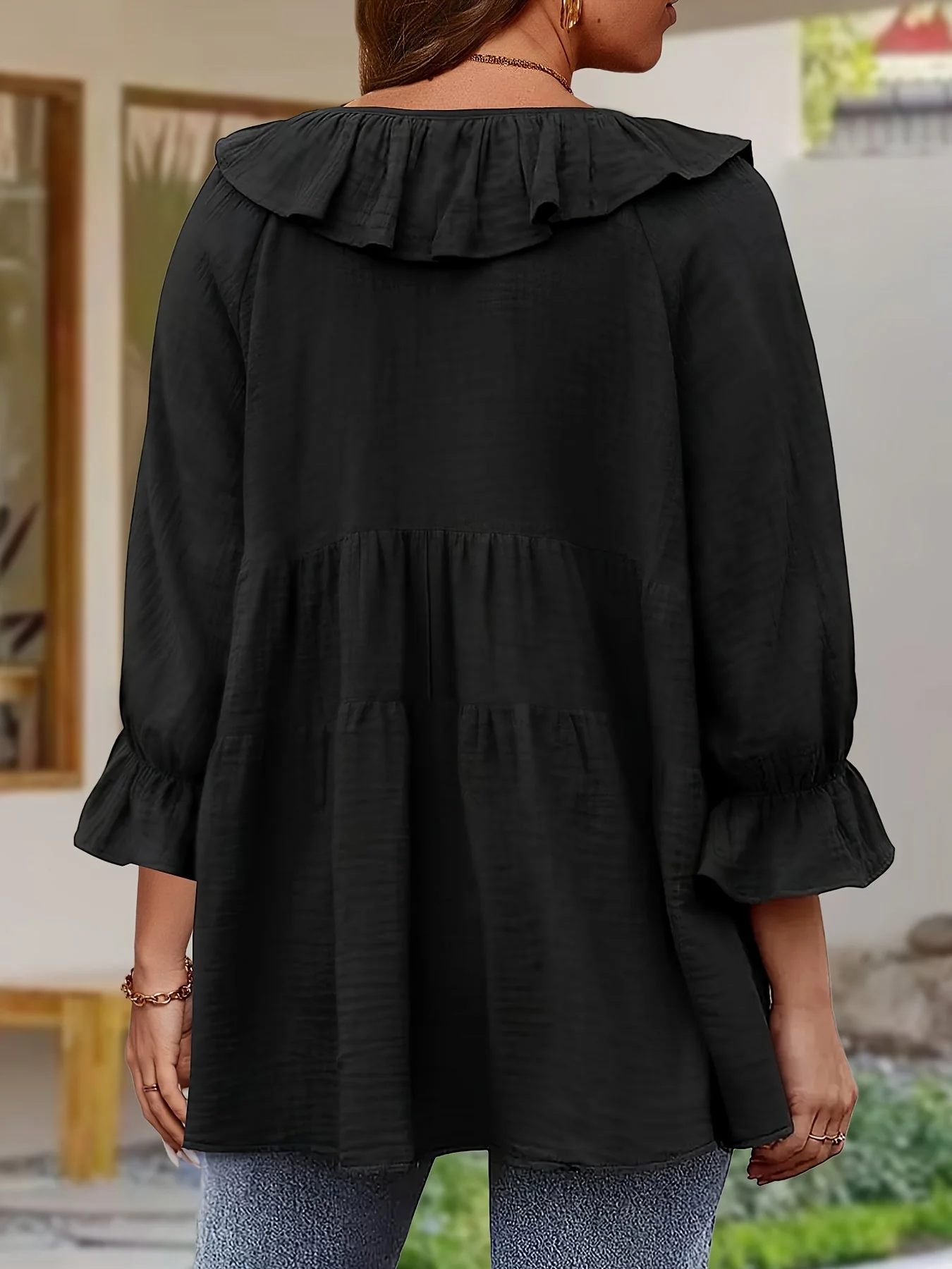 Garbine - Elegante Camicetta Con Collo a Balze - Image 25