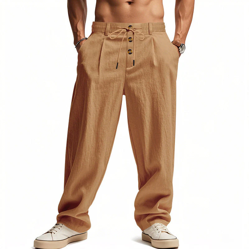 Gencio - Pantaloni Comodi in Lino - Image 7