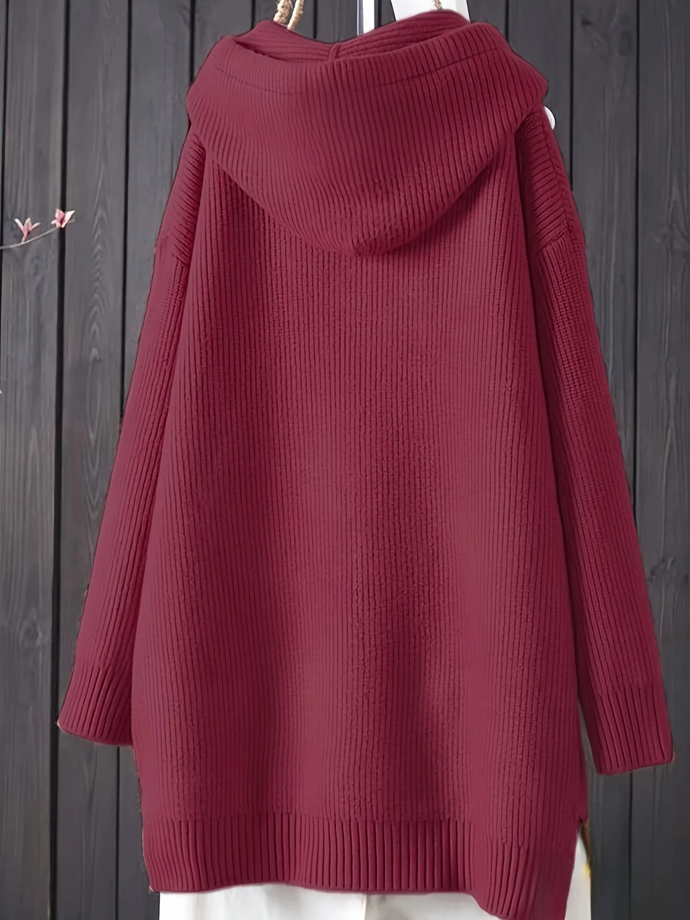 Genivee - Felpa Con Cappuccio Casual a Maniche Lunghe In Maglia - Image 12