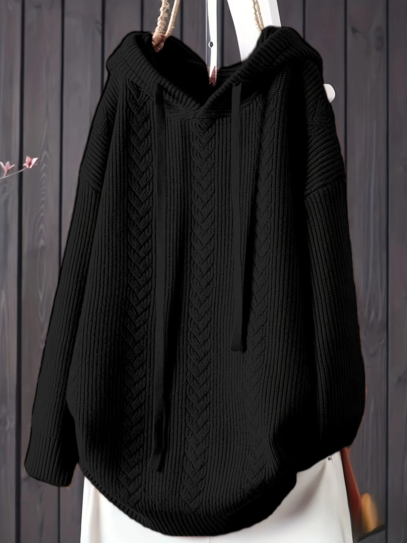 Genivee - Felpa Con Cappuccio Casual a Maniche Lunghe In Maglia - Image 6
