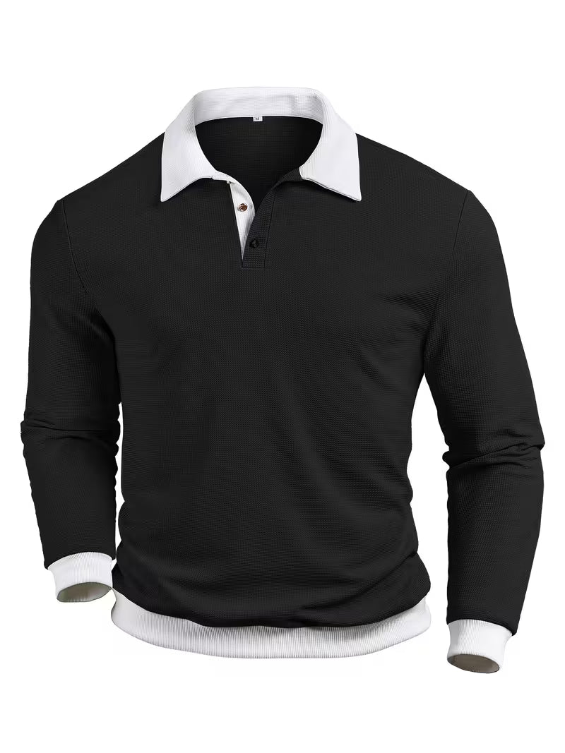 Gennady - Camicia In Maglia Waffle Testurizzata Con Colletto a Contrasto - Image 5