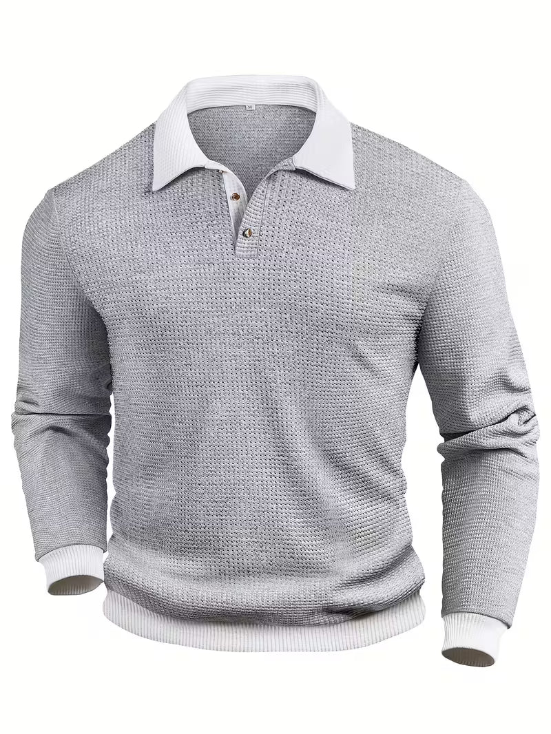 Gennady - Camicia In Maglia Waffle Testurizzata Con Colletto a Contrasto - Image 6