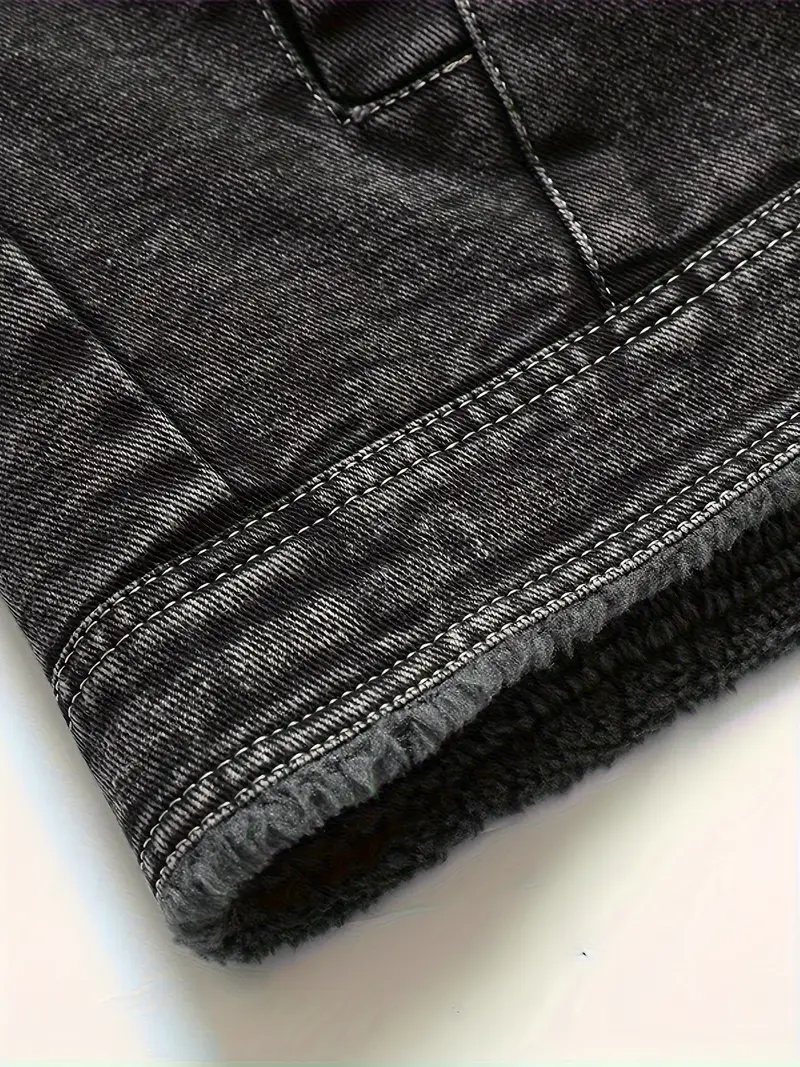 Geoffroy - Giacca In Denim Vintage Con Fodera In Pile - Image 11
