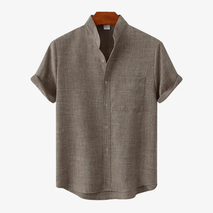 Gerardo - Camicia Di Lino A Maniche Corte