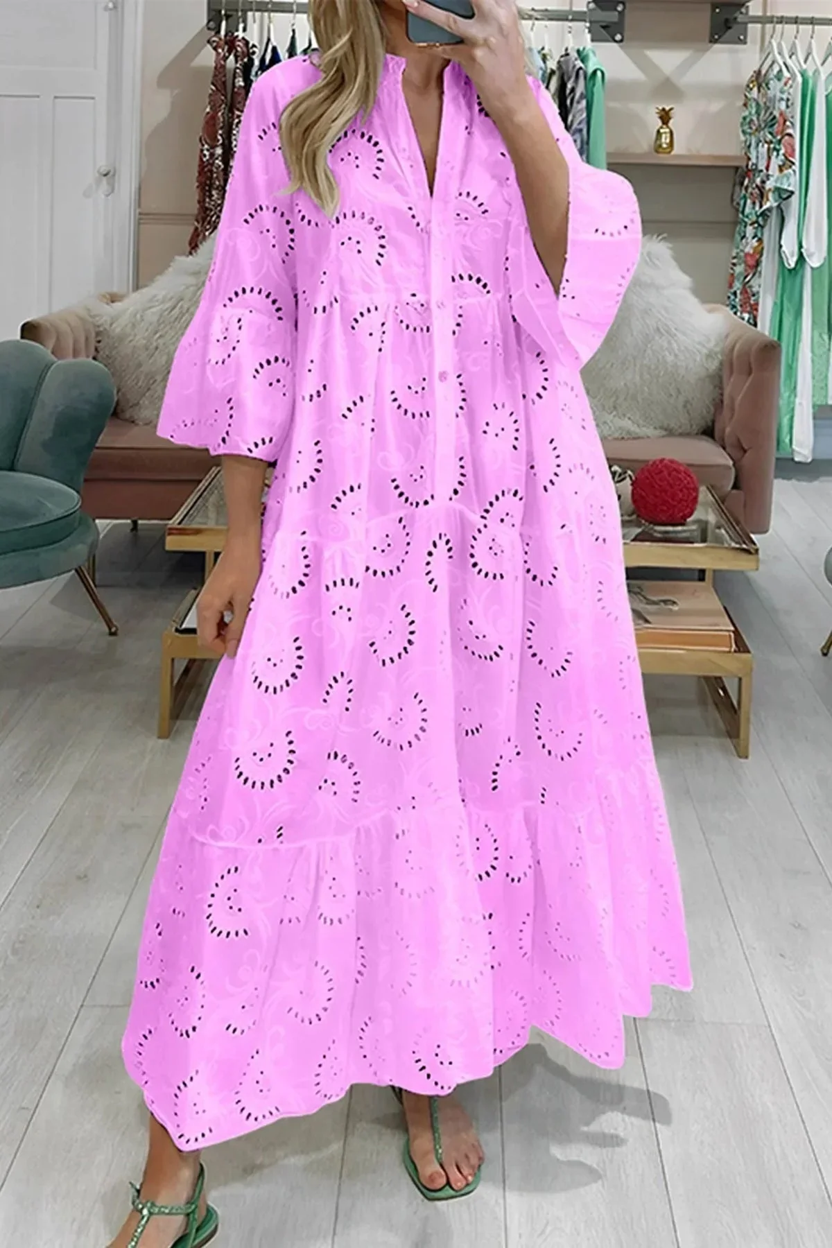 Gilma - Abito Lungo Elegante Con Scollo a V - Image 8