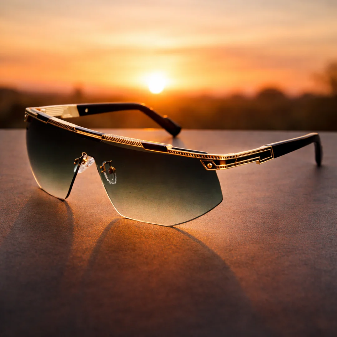 GlareVibe - Occhiali Da Sole Senza Montatura Dalla Forma Irregolare - Image 2