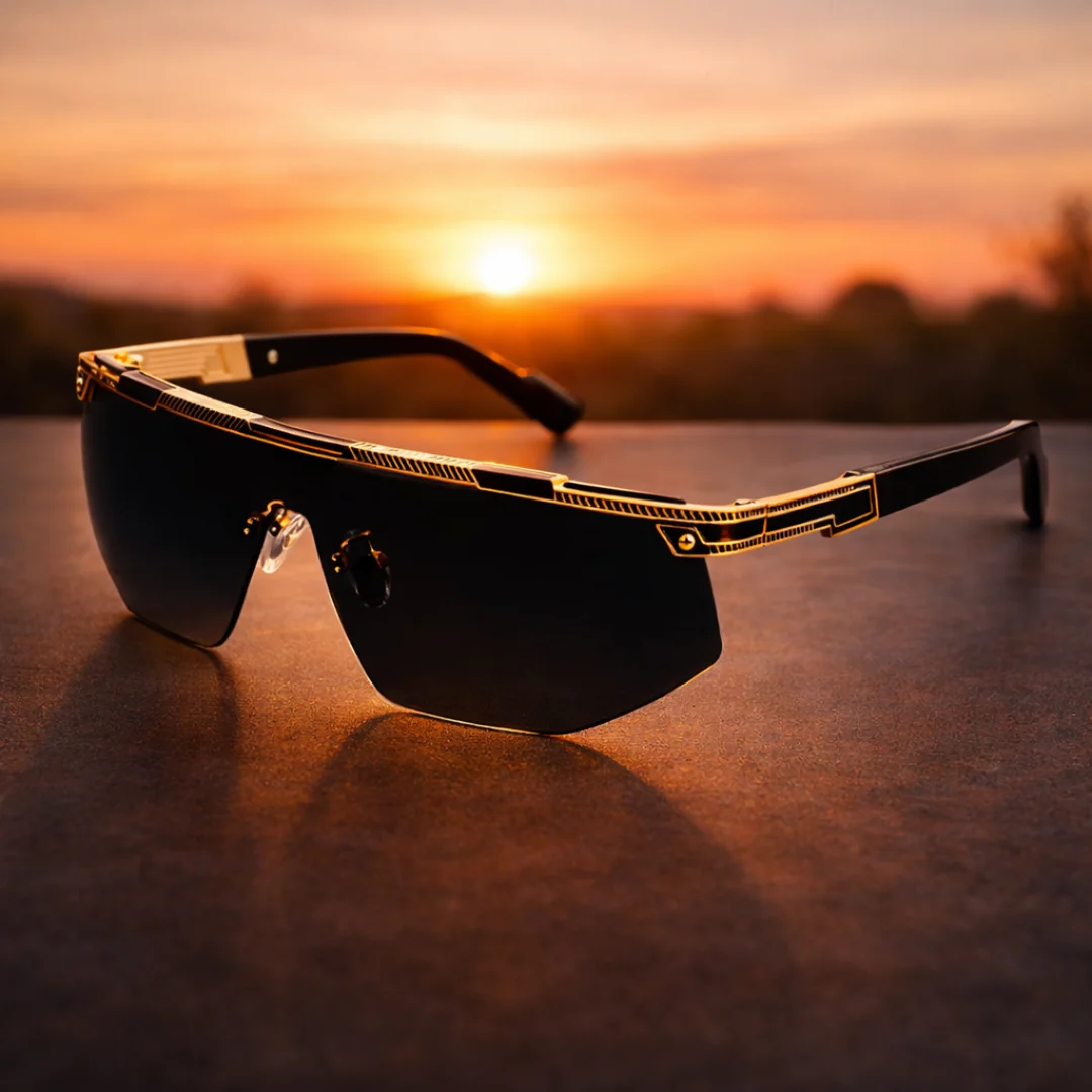 GlareVibe - Occhiali Da Sole Senza Montatura Dalla Forma Irregolare - Image 3