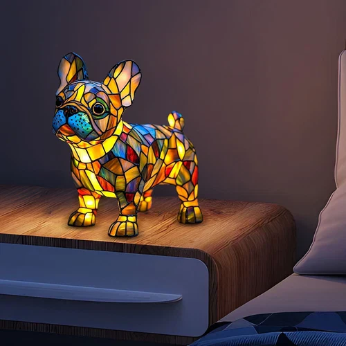 GlowHound - Lampada a Forma Di Cane Con Vetro Colorato - Image 4