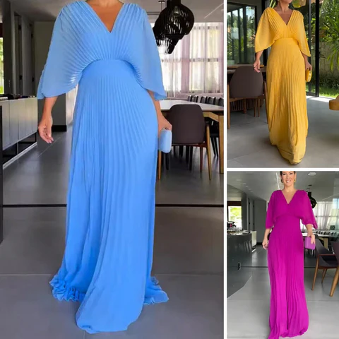 Greetje - Abito Elegante a Pieghe - Image 10