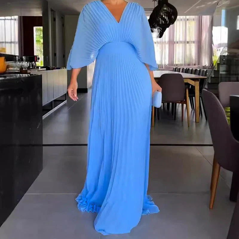Greetje - Abito Elegante a Pieghe - Image 2