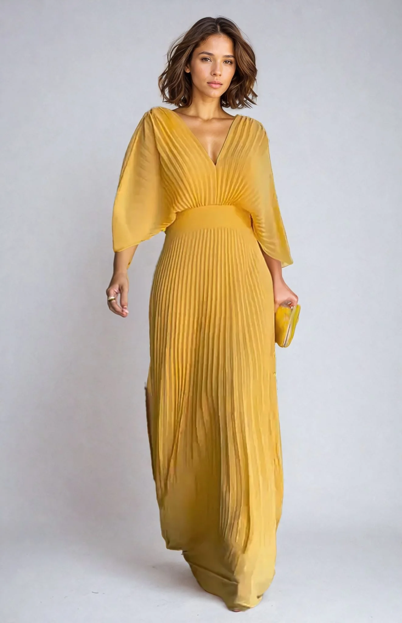 Greetje - Abito Elegante a Pieghe - Image 9