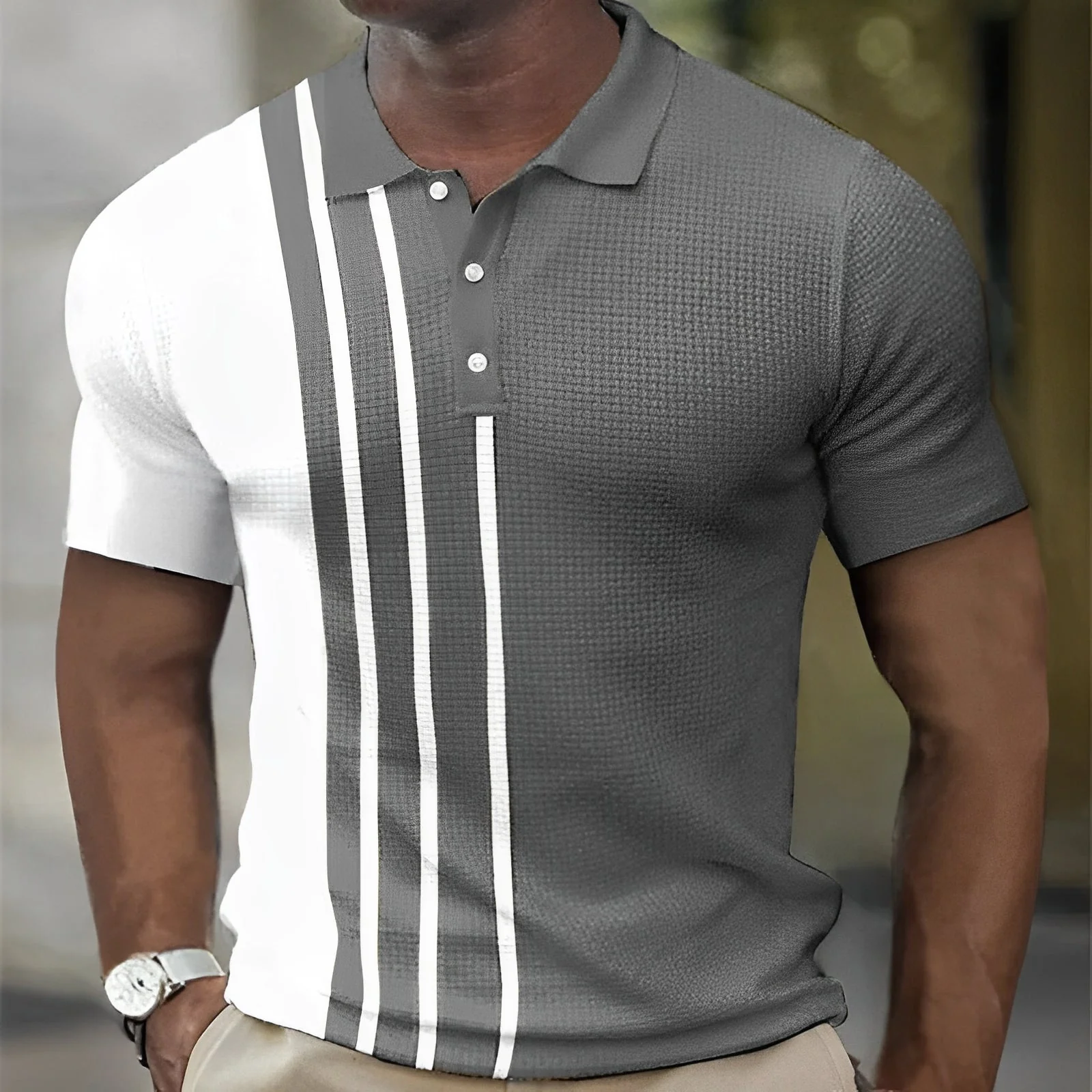 Gregory - Polo Con Strisce Eleganti - Image 2