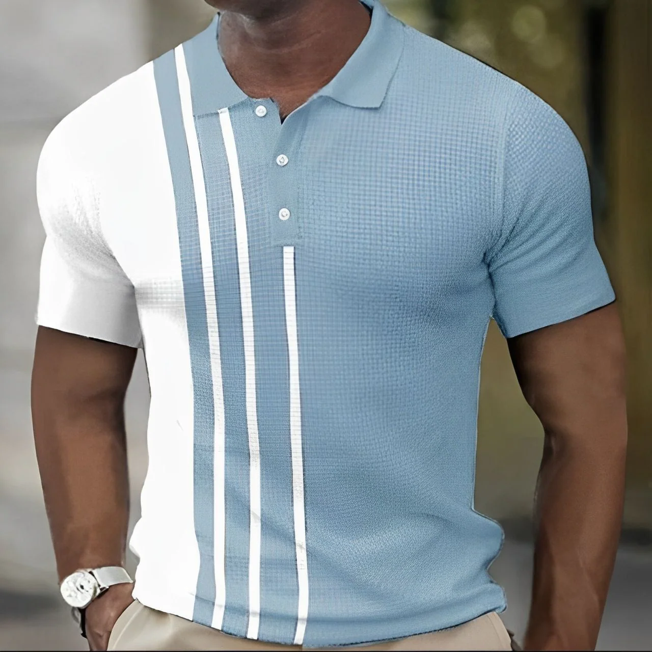 Gregory - Polo Con Strisce Eleganti - Image 5