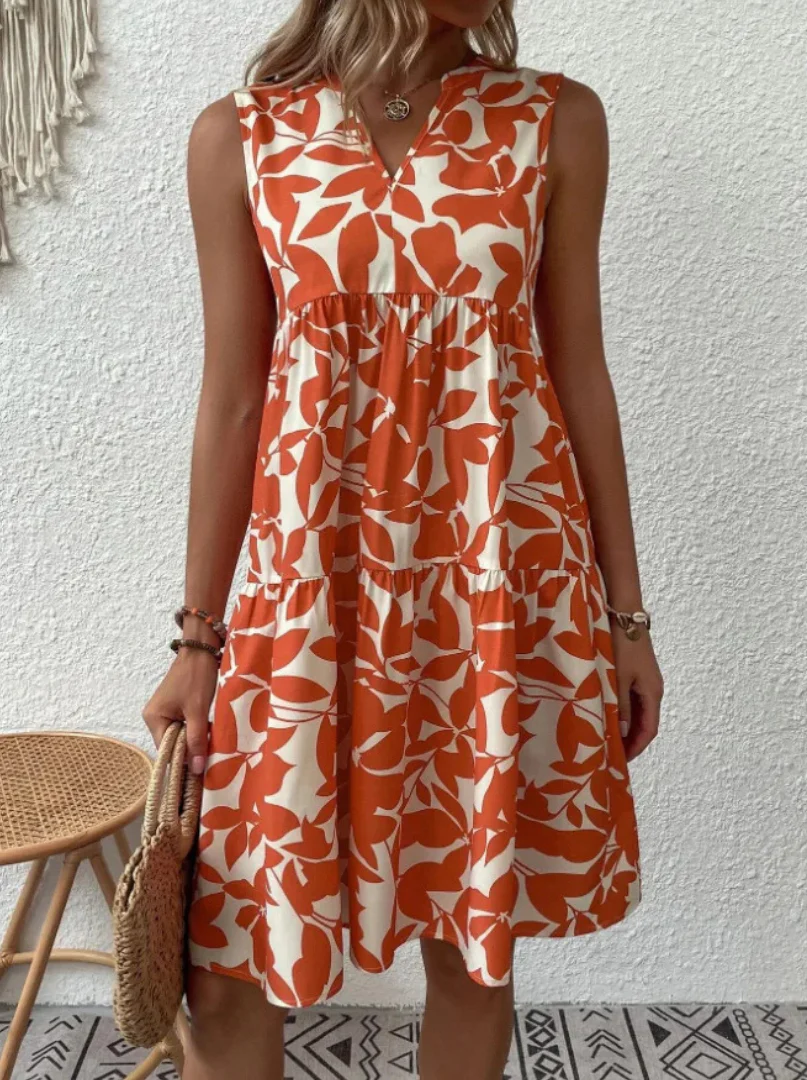 Greysen - Abito Senza Maniche Alla Moda Con Stampa Floreale - Image 2