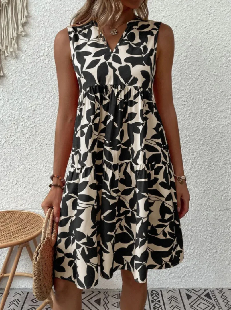 Greysen - Abito Senza Maniche Alla Moda Con Stampa Floreale - Image 3