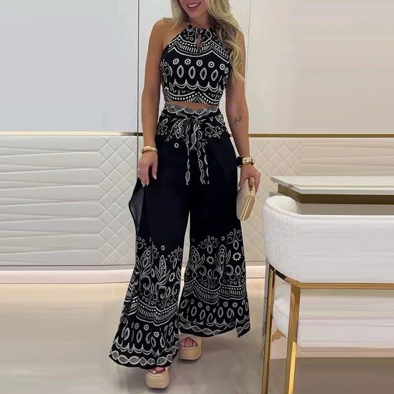 Gulshat - Set Pantaloni Eleganti Con Motivo