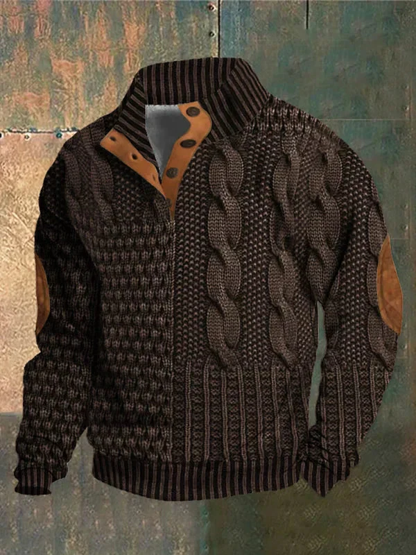 Everette - Maglione Patchwork Lavorato a Trecce - Image 3