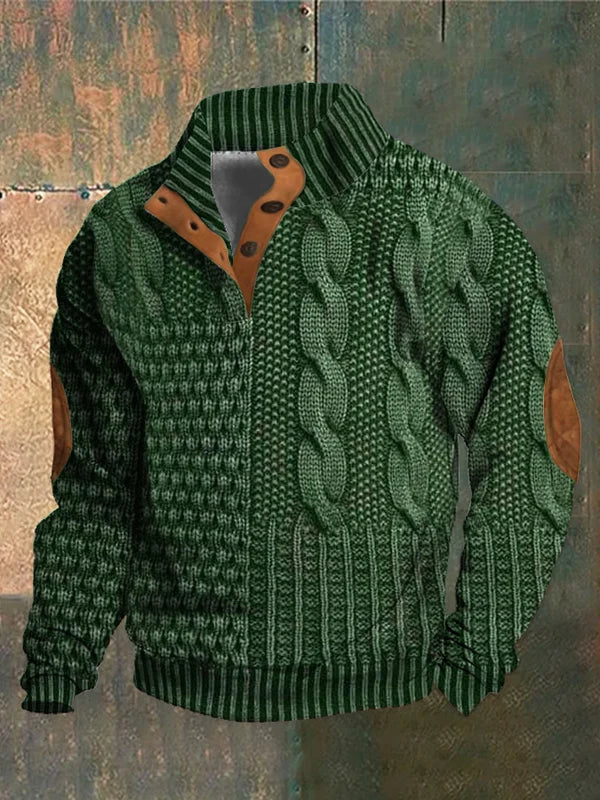 Everette - Maglione Patchwork Lavorato a Trecce - Image 5