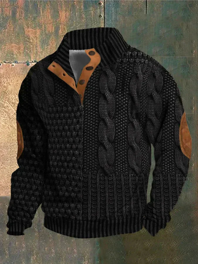 Everette - Maglione Patchwork Lavorato a Trecce - Image 6