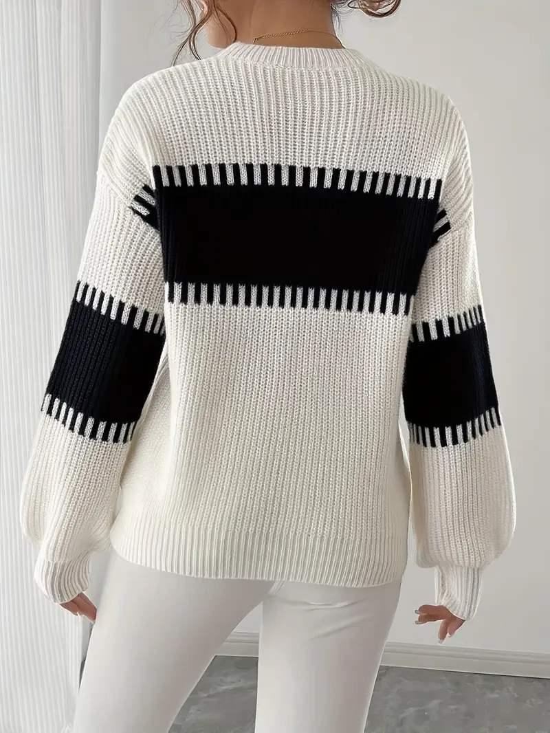 Gyneth - Maglione a Maniche Lunghe Con Collo Rotondo - Image 10