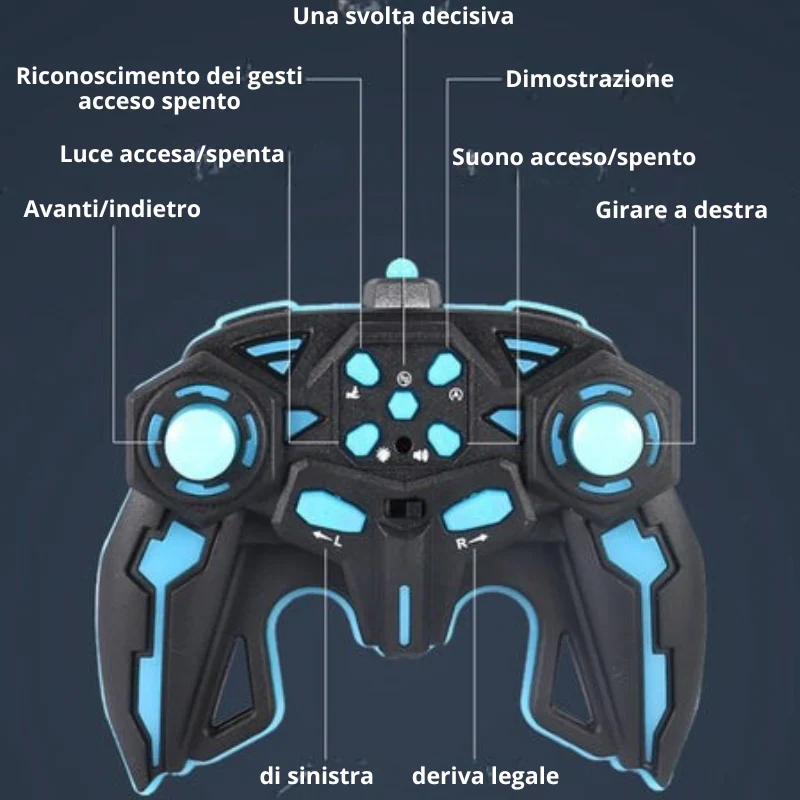 GyroRacer - Auto Telecomandata Acrobatica Controllata Con Sensore Di Movimento - Image 9