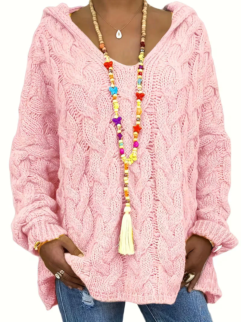 Hailee - Maglione Informale a Maniche Lunghe In Maglia