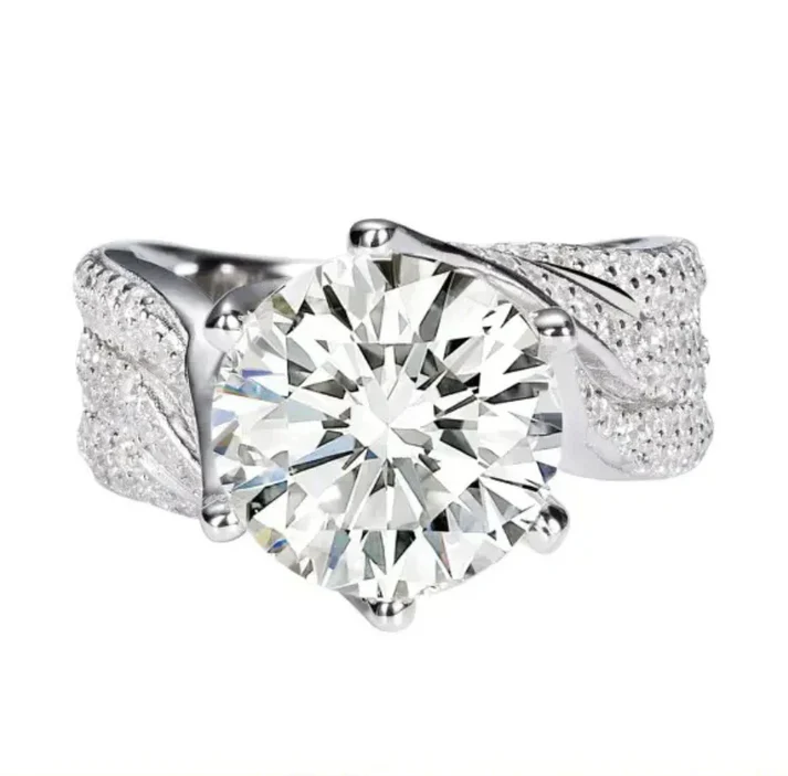 Halyna - Anello Con Moissanite Super Flash Da 3 Carati